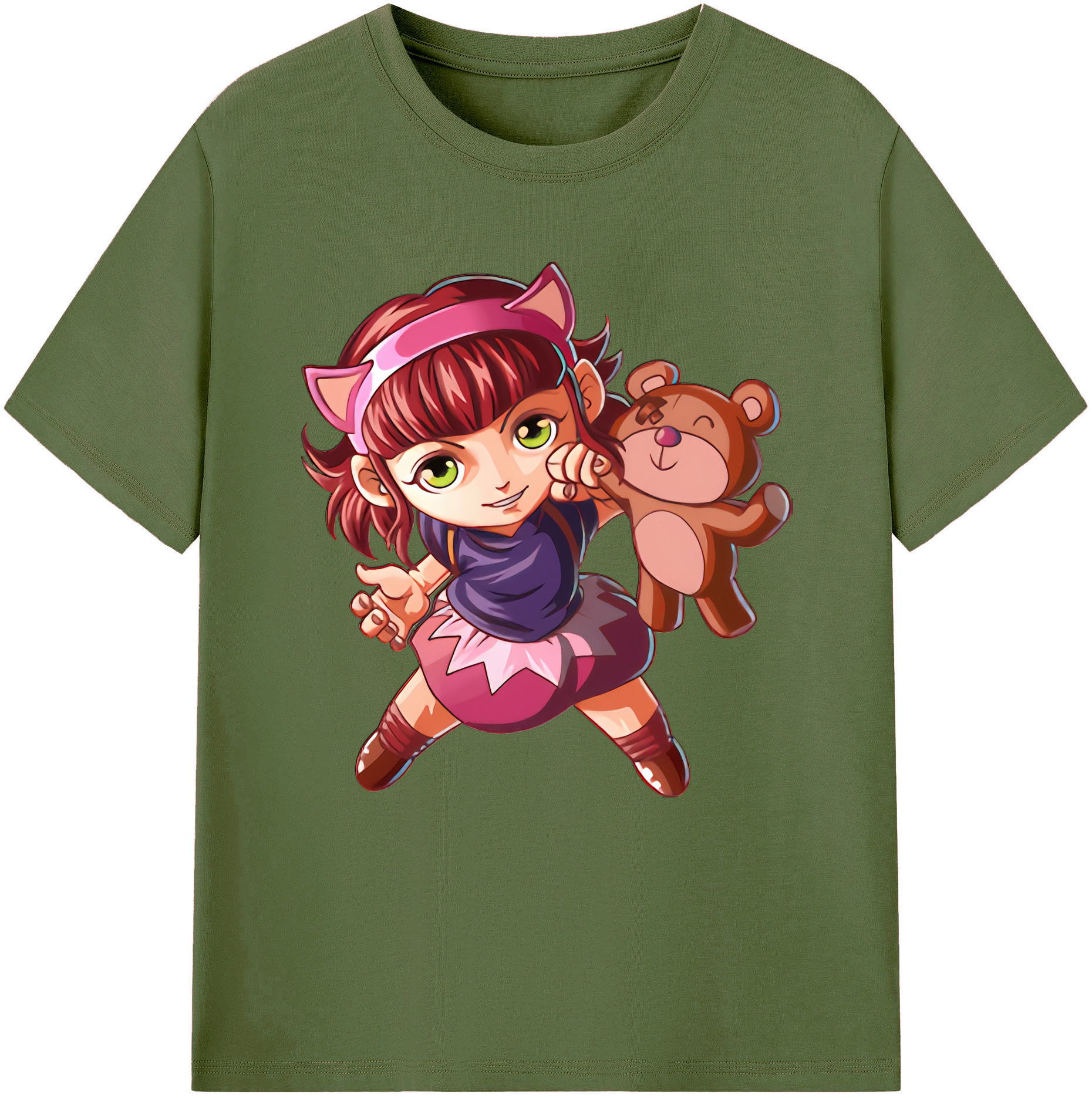リーグ・オブ・レジェンド League of Legends LOL 綿100％半袖Tシャツ（フロントプリント）
